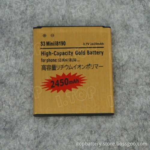 For Samsung Galaxy S3mini i8190 mobile battery,3.7V 2450mAh,18 months warranty